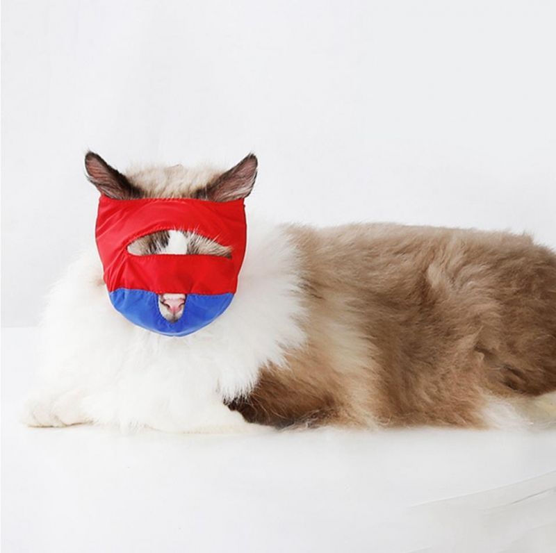 Cat Anti Bite Muzzle Nylon Cat Muzzle for Bath Beauty Travel Tool Cat Grooming Muzzle Pet Calming Mouth Cover