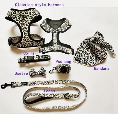 Soft Mesh Dog Harness Ajustable Custom Logo Pattern Pet Supplies Personalized Dog Accessories