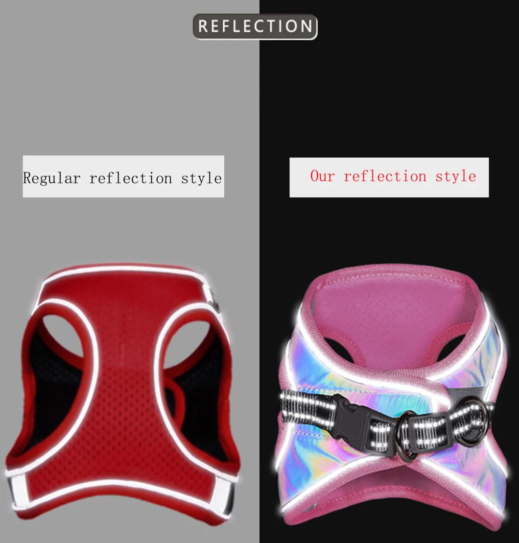Colorful High Reflective Dog Harness with Dog Leash