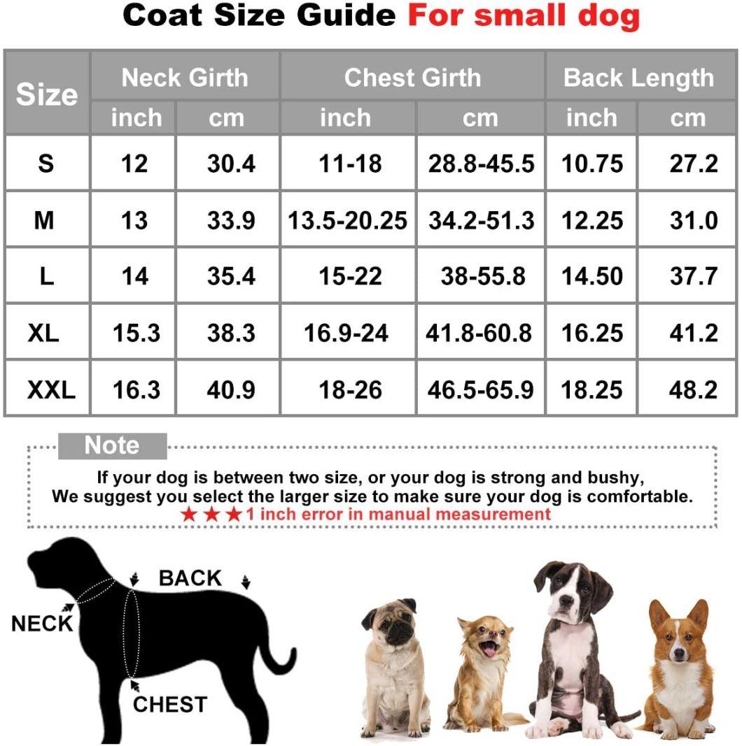 Soft Fleece Lining Warm Winter Coat for Dogs