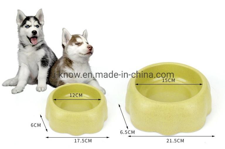 Pet Bowls Pet Feeding Bowl Plastic Single Bowl Straw Pet Bowl
