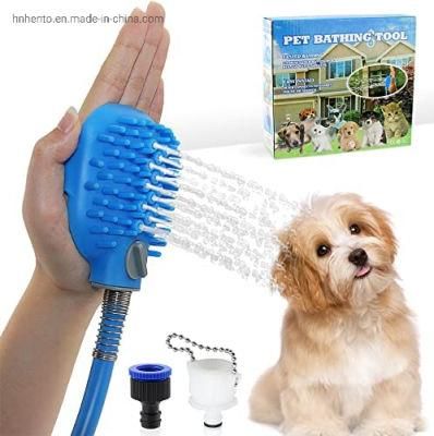 Rubber Pet Bath Brush Bristles Multi-Functional Dog Bathing Massage