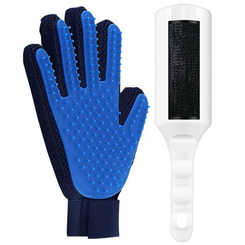 Pet Grooming Gloves Hair Remover Brush Deshedding Cleaning Combs Massage Gloves