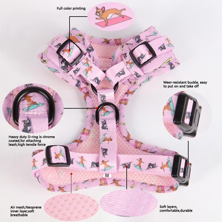 2022 Factory Hot Sale Super Popular Custom Classic Adjustable Pet Dog Harness Set