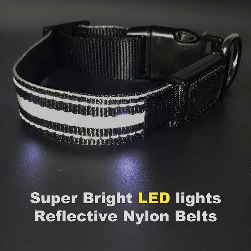 Hot Sale Stylish Nylon Waterproof Flashing Pet LED Dog Collar