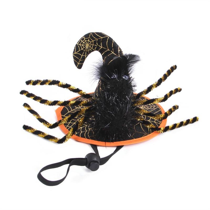 Pet Cat Halloween Hat Spider Web Pattern Cat Hat Decoration