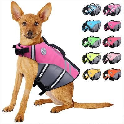 Reflective Print Dog Life Jacket Dog Swimming Suit