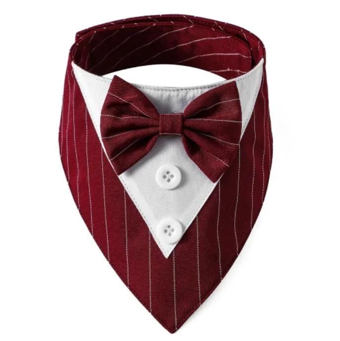 British Wedding Pet Accessories Suit Pet Saliva Towel Pet Bow Tie Neck Scarf