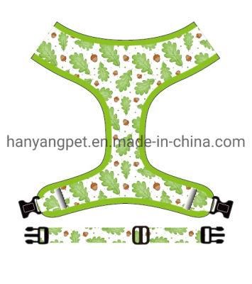 OEM Sublimation Premium Soft Neoprene Duo Reversible Pet Dog Harness Custom