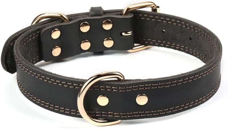 100% Genuine Leather Dog Collar with 4 Colors Option
