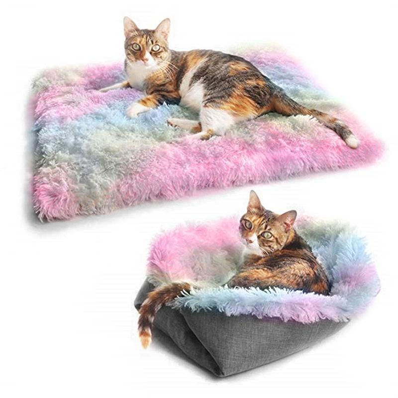 Fashion Cat Dog Bed Mat Warm Soft Plush Pet Bed