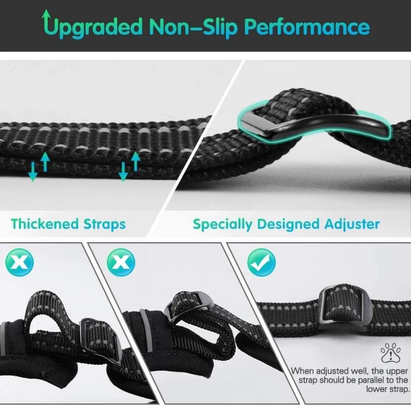 Walking Pet Harness with 2 Metal Rings and Handle