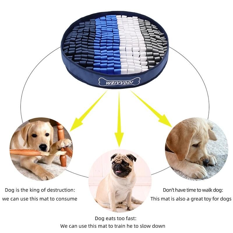 Pet Dog Snuffle Mat Nose Smell Training Sniffing Pad Slow Feeding Bowl