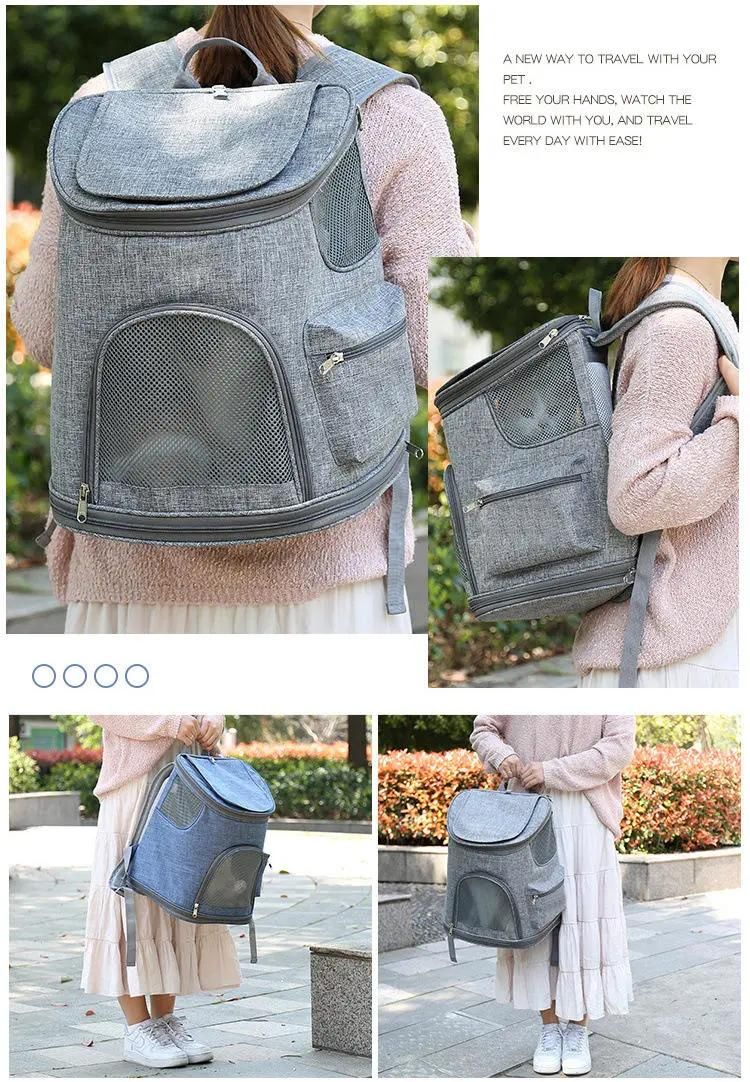 Customize OEM ODM Pet Travel Backpack Carrying Bag Carrier
