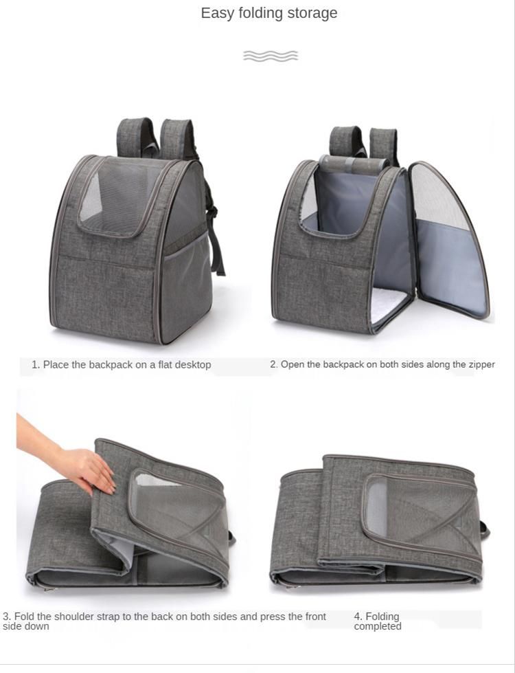 Pet Supplies Cat Bag Portable out Bag Breathable Foldable Pet Backpack