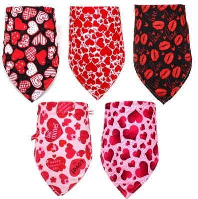 Saint Valentine&prime;s Day Style Dog Bandana with Fast Delivery