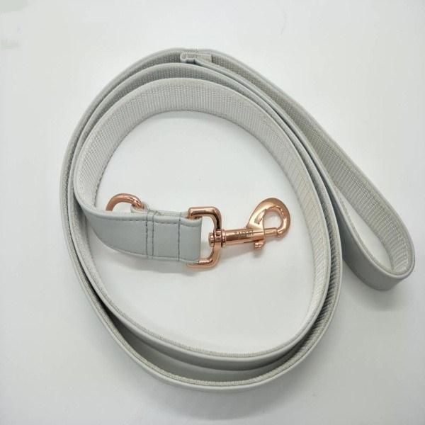 Rose Gold Hardware Durable Leather Dog Leash