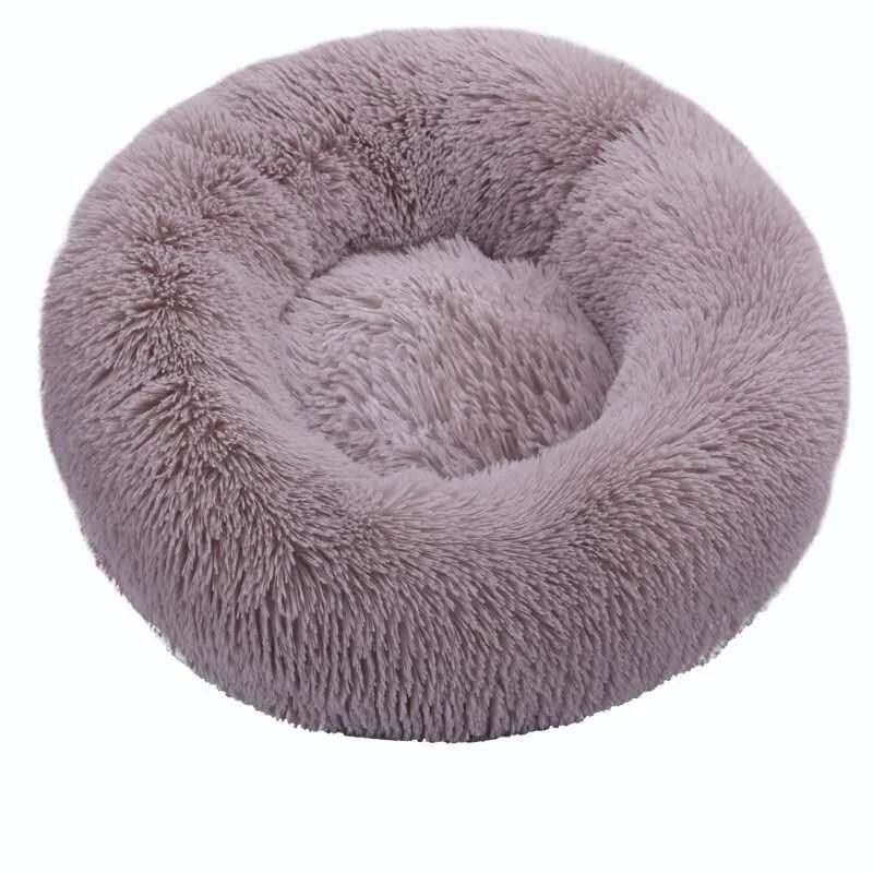 Round Pet Bed House Soft Long Plush for Dog Products Cushion Cat Bed House Animals Sofa