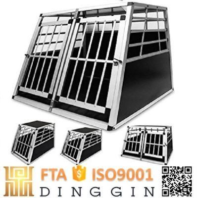 Double Door Traveling Foldable Aluminium Dog Crate