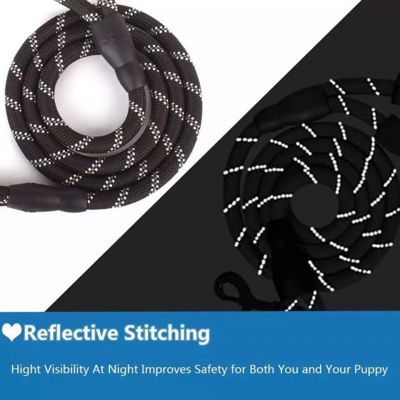 Reflective Durable Dog Leash Nylon Leashes Medium Large Dogs Collar Leashes Lead Rope