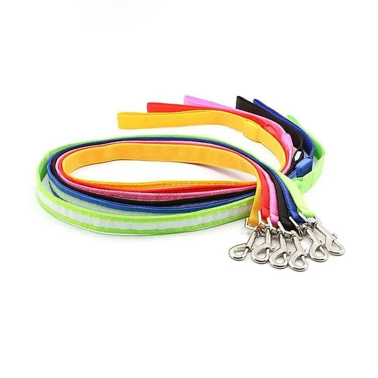 Pet Glow Rope, Glow Multi-Function Buckle Dog Leash, Strap Rope, Pet Belt Light up in Dark - Pink/Pet Toy/Dog Harness