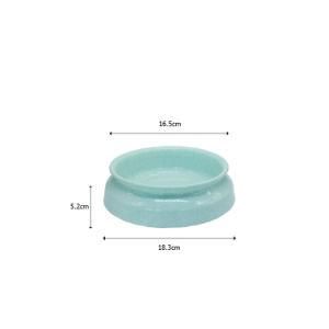 Single Color Design Round Shape Pet Feeder Plastic Dog Bowl