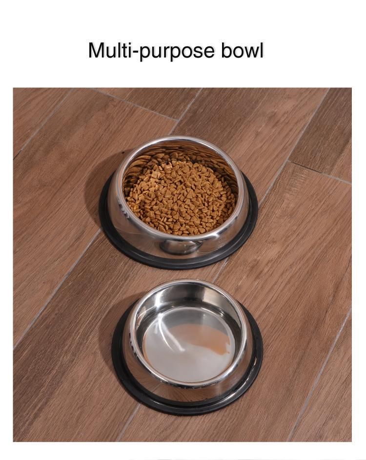 Wholesale Custom Print Non Slip Stainless Steel Dog Bowls Pet Bowl