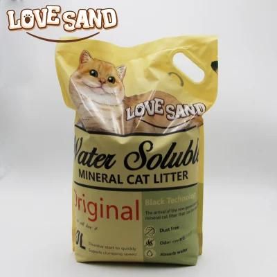 Fast Clumping Deodorization Low Dust Cat Sand Soluble in Water Cat Litter