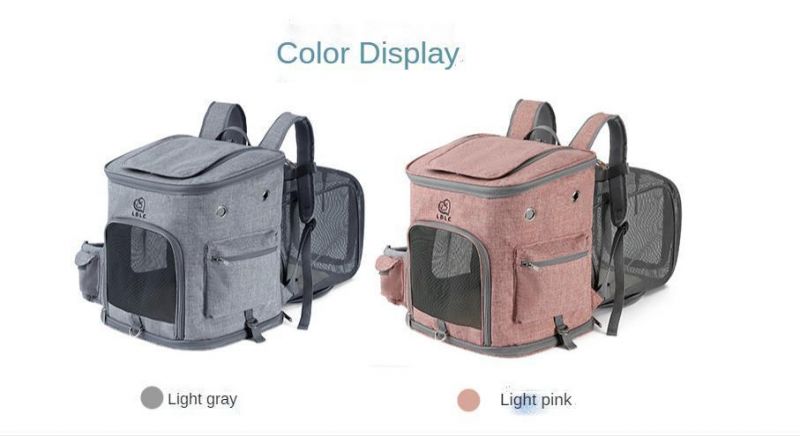 Oxford Cloth Extended Pet Backpack Outdoor Portable Cat Bag Breathable Foldable Backpack