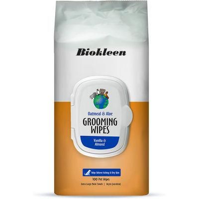 Biokleen OEM Custom Pet Teeth Wipe Private Label Soft Bamboo Wipe Pet Grooming Wipes