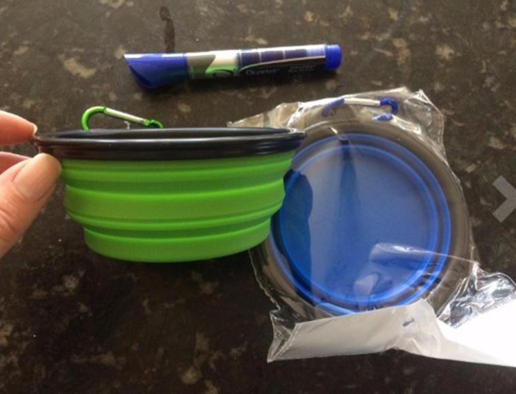 Food Grade Silicone BPA Free Foldable Expandable Cup Dish for Pet Cat Food Water Feeding Portable Travel Bowlpet Accessories/Pet Supply
