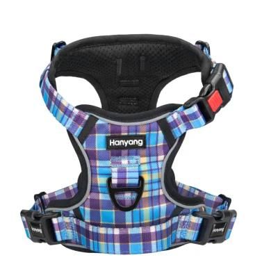 Classical Lightweight Padded Handle Oxford Dog Harness Pet Dog Harness