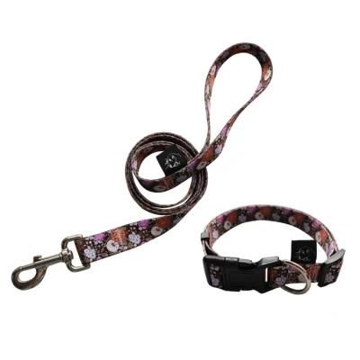 Wholesale Soft New Designer Luxury Waterproof Polyester Custom Dog Collar and Leash Set