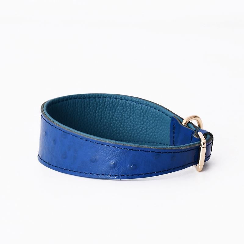 Wholesale Personalized New Design Hot Sale Amazon Luxury Pet Collar Wide Drum Dyed Real Cow Wide Leather Dog Collar