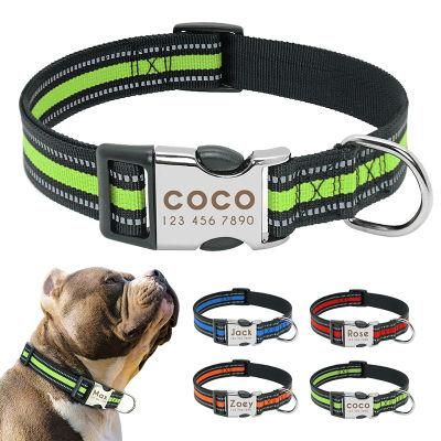 Customized New Arrival Polyester Dog Collar Luxury Designer Fashion Pattern Reflective Wide Pet Dog Bark Collar
