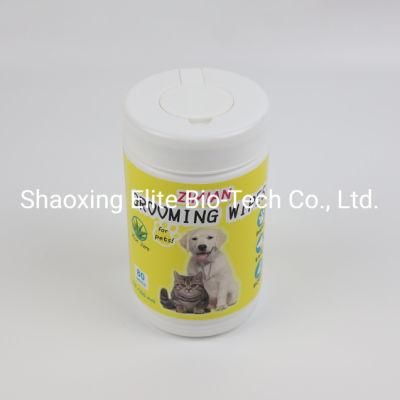 Factory Customization 80PCS Disposable Deodorization Barrelled Pet Wipes