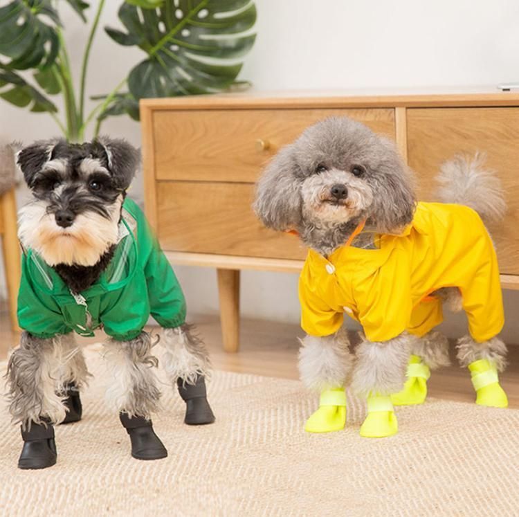 New Arrival Eco-Friendly Silicone Dog Boots Silicone Rainy Shoes Amazon Hot Sales Flexible Protecting Shoe for Pets