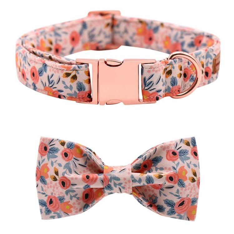 Customize Hemp Soft and Comfortable Dog Bow Tie Plain Collar Cotton Cat Collar Pet Gift Adjustable Cotton Collars