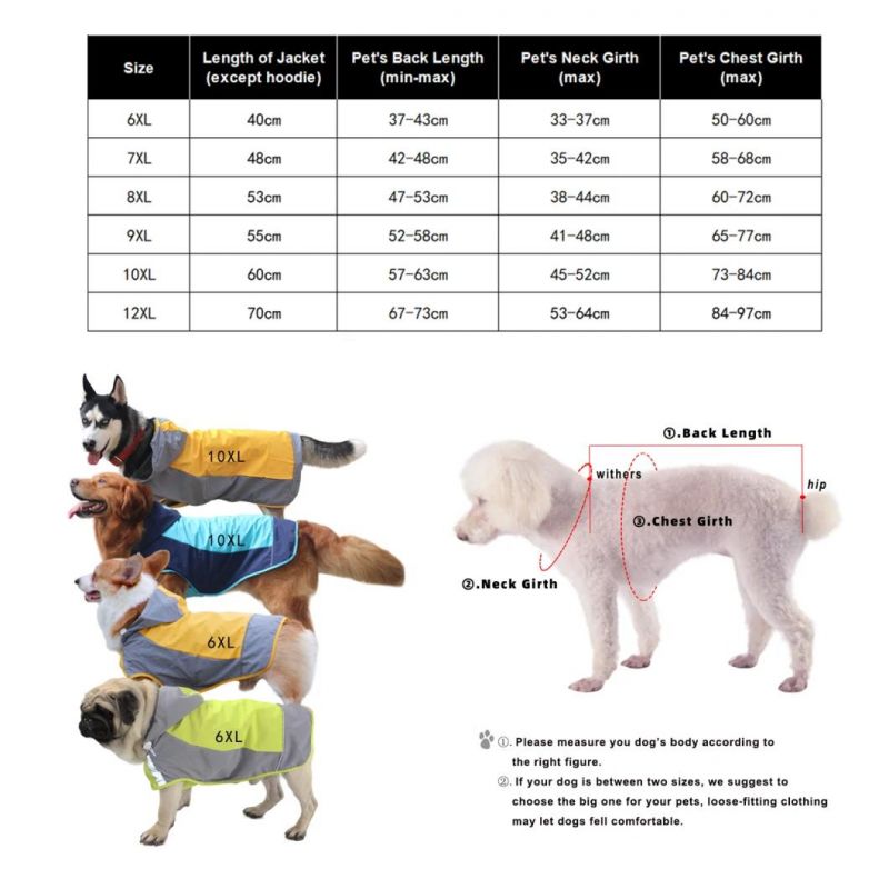 Fashion Pet Accessories Clothing Big Dog Clothes Four with Hood Legged Waterproof Dog Raincoat
