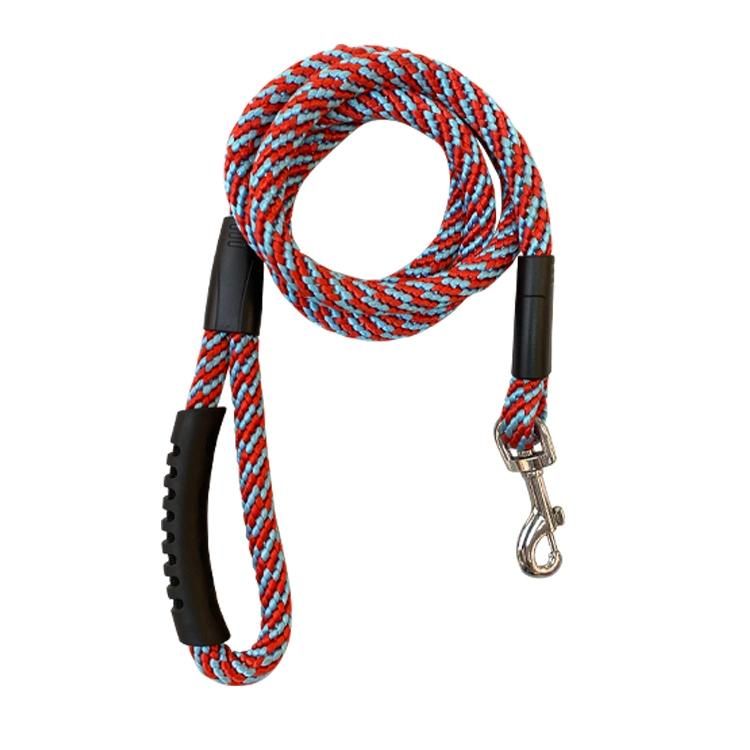 Heavy Duty Reflective Nylon Strong Durable Rope Dog Leash with Comfortable Padded Handle for Dogs//