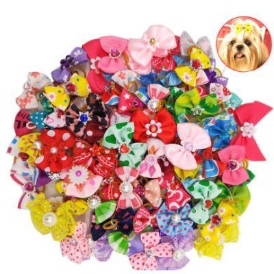 Hot Sale Colorful Pet Dogs Hair Accessories Dog Rubber Bow