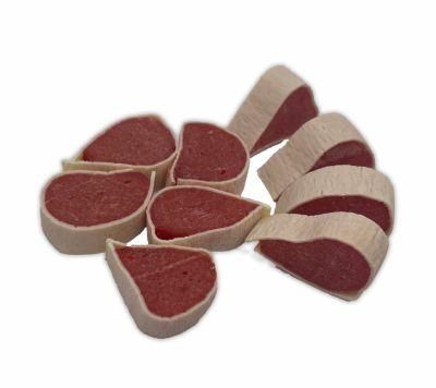 100% Natural Pet Treats Chicken Roll Meat OEM Pet Supply Dog Chew Heart Shape Sushi Sandwich Dog Snacks Treats