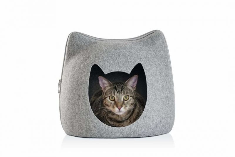 Pet Cave Nest Foldable Soft Winter Leopard Dog Bed Strawberry Cave Pet House Cute Kennel Nest Dog Fleece Cat Bed House