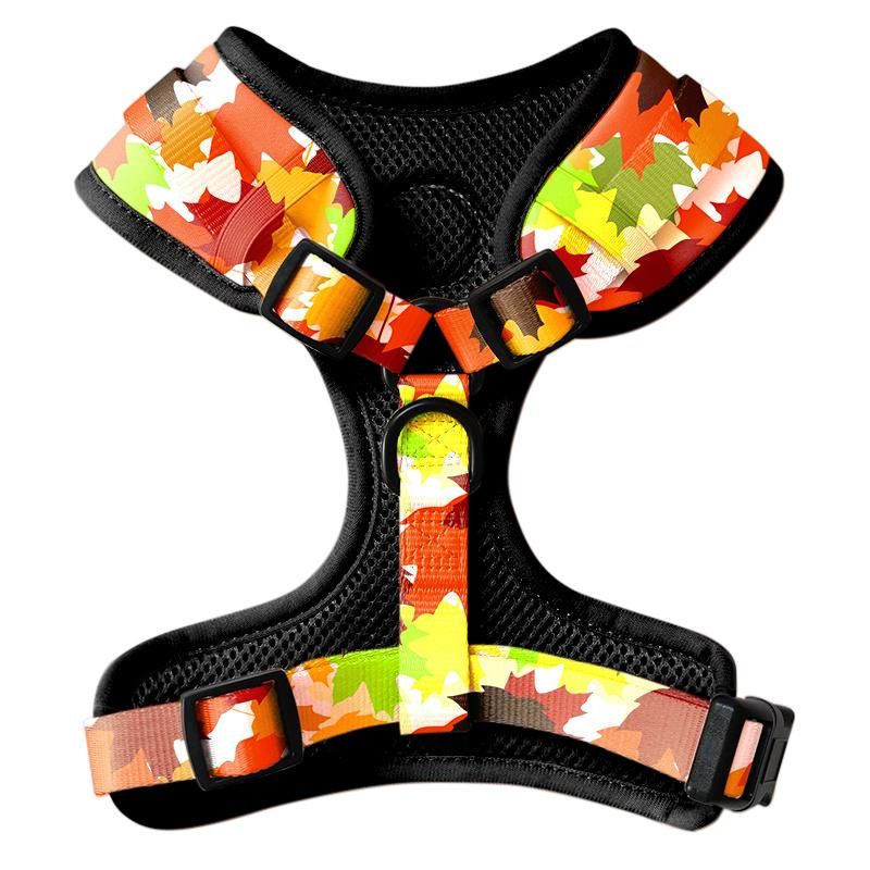 Factory Hot Sale Cute Maple Leaf Pumpkin Pet Chest Back, Pet Harness, Dog Product.