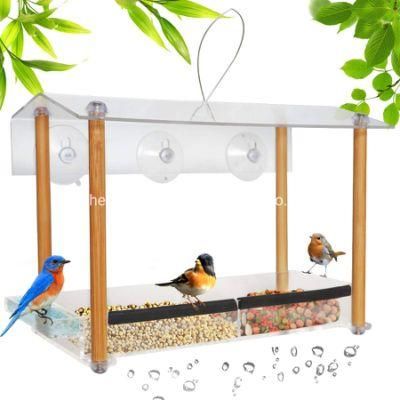 Factory Wholesale Acrylic Bird Cage with Strong Suction Cup