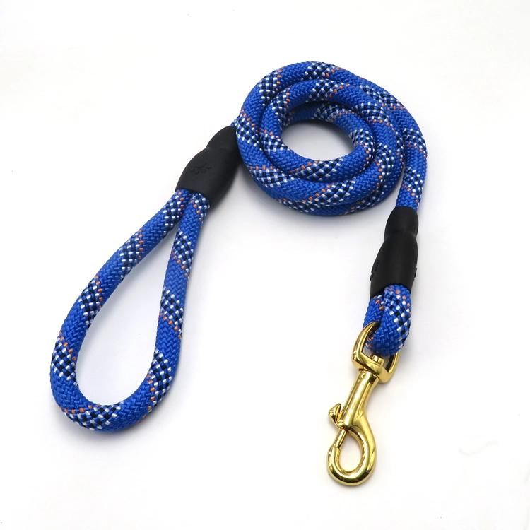 Hot Selling Large Dog Leads Pet Soft Reflective Nylon Braided Rope Dog Leash