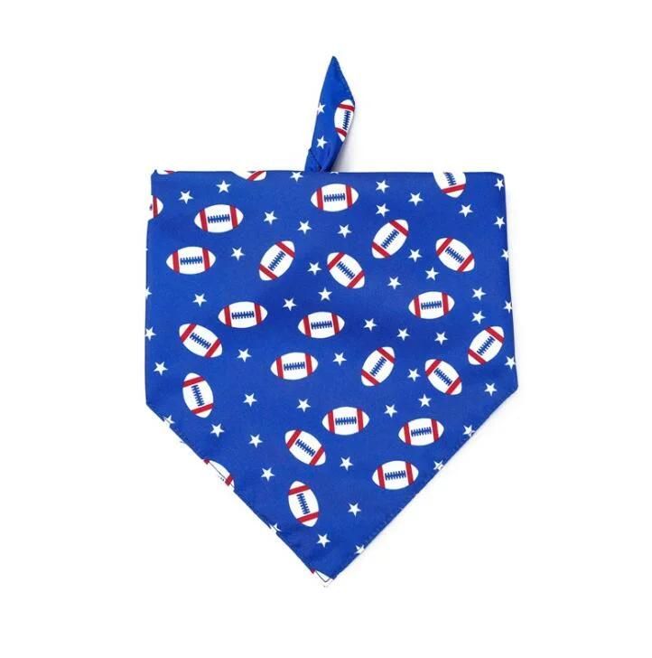 USA Flag Dog Bandanas Large American Flags Scarfs for Big Medium Small Dogs, Pets Bib