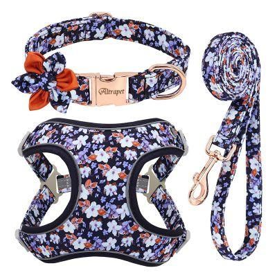 Personalised Custom Logo Adjustable Printed Dog Collar Leash and Harness