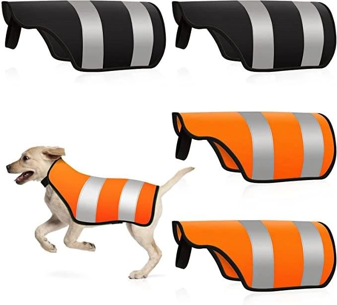 Dog Reflective Vest 4 Packs Adjustable Doggies Jackets Puppy Vest Safety Dog Reflective Vests High Visibility Vest for Dogs