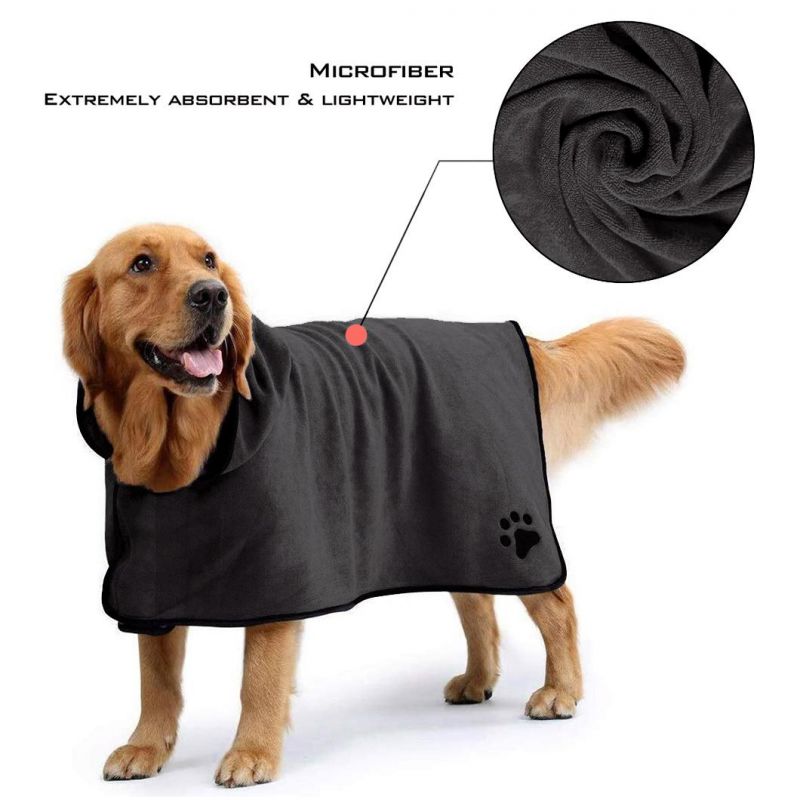 Mircofiber Absorbent Grooming Quick Drying Robe Bathrobe Pet Products